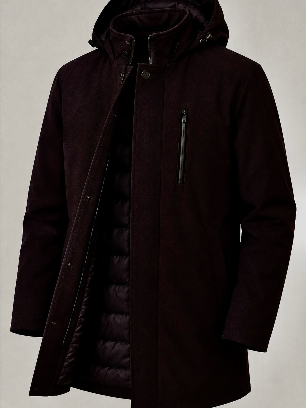 Men's Hooded Winter Coat in Black
